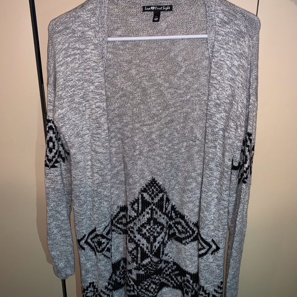 Gray cardigan